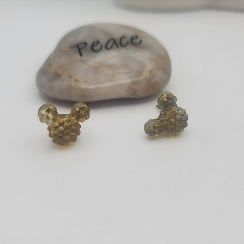 Mickey mouse stud earrings for pierced ears vintage estate find